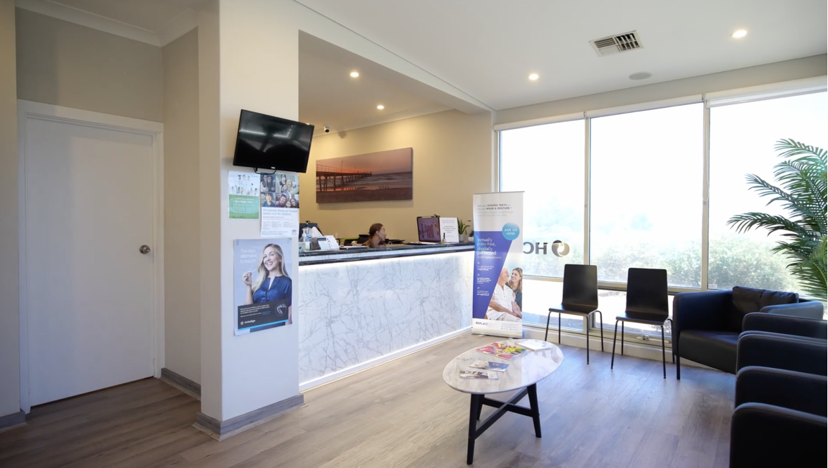 Hillier Road Dental reception and waiting area